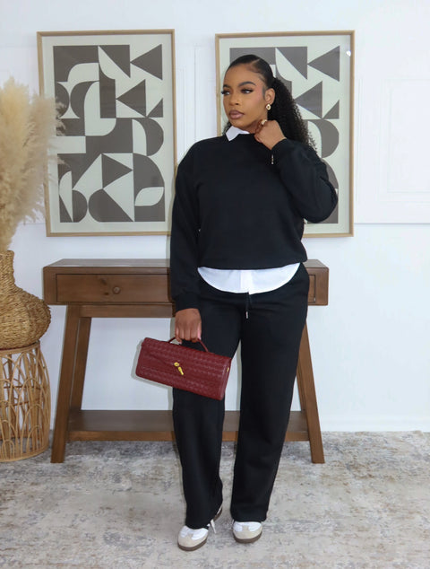 Autumn Muse Pants Set (Black)