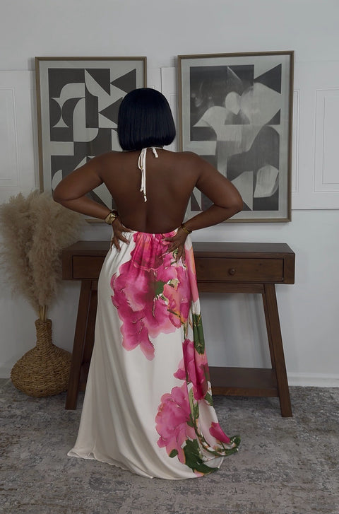 Blooming Beauty Maxi (Ivory/Pink)