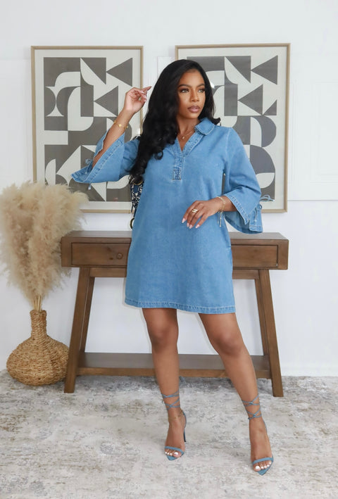 Easy Living Denim Mini Dress