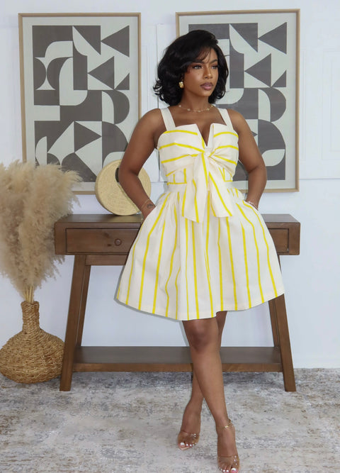 Sweet Sunshine Mini Dress (Yellow) - Fitz Clothing