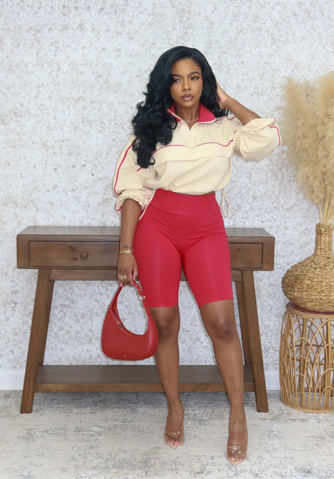 Weekend Vibe Chill Set (Red) - Fitz Clothing