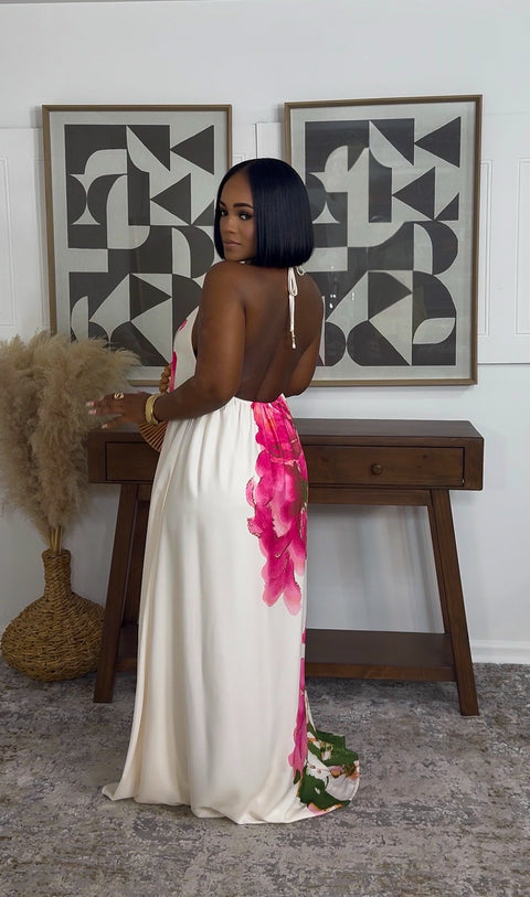 Blooming Beauty Maxi (Ivory/Pink)
