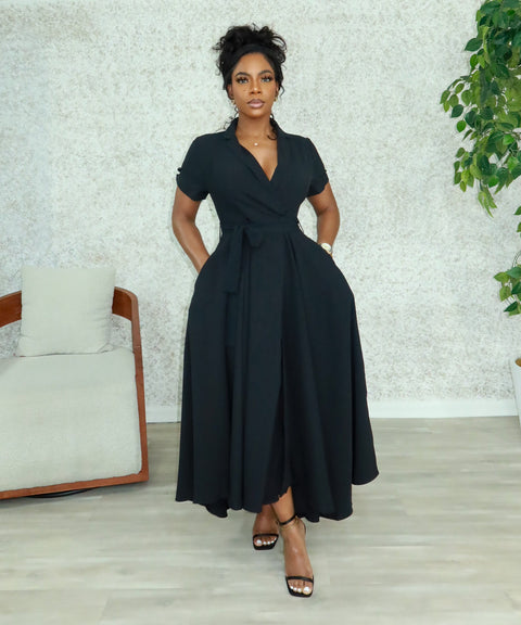 Trizzy Corporate Lap Dress (Black)