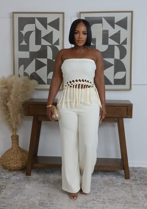 Grand Affair Pants Set (Apricot)