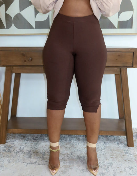 The Everyday Capri leggings (Brown)