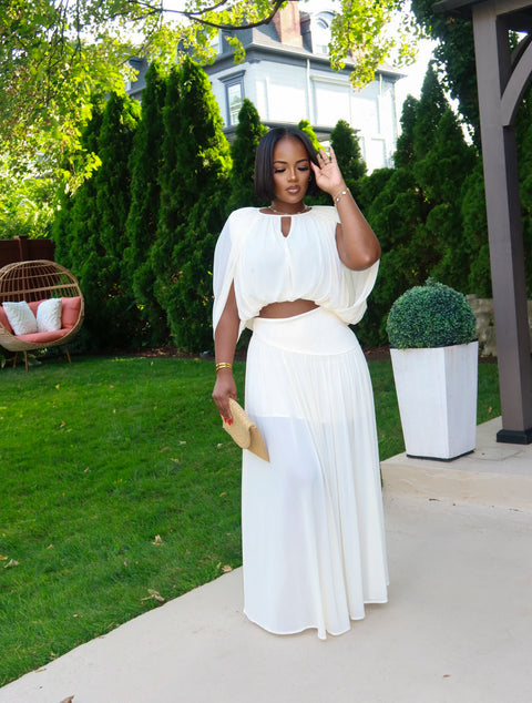 The Royal Promise Skirt Set (Beige)