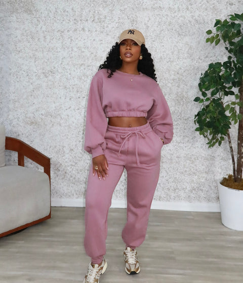 Savin Jogger Set (Light Rose)