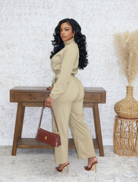Kelly Pants Set (Taupe)