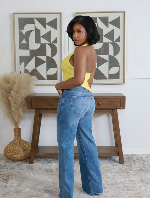 The Sunlit Swirl Top (Yellow) - Fitz Clothing