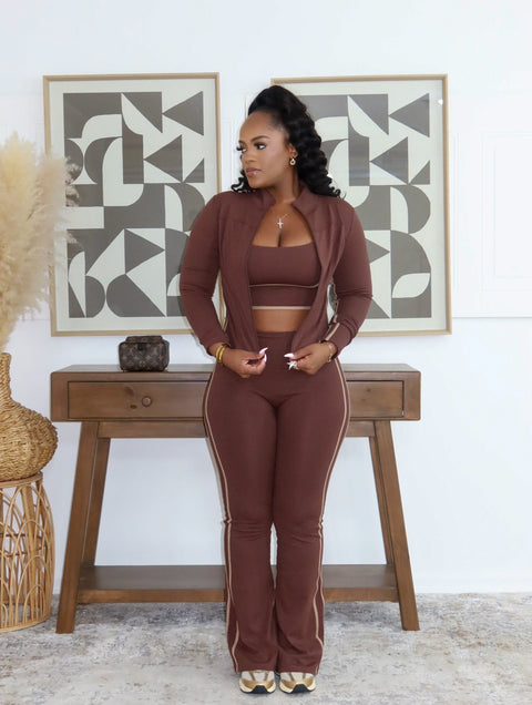 Shinel Activewear Set (Dark Brown)