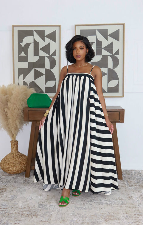 The Aurora Flow Maxi Dress (Black) - Fitz Clothing