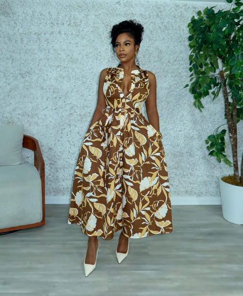 Modern Muse Floral Midi Dress