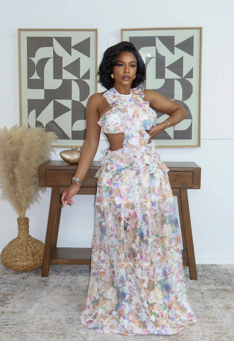Rosé Garden Maxi Dress - Fitz Clothing