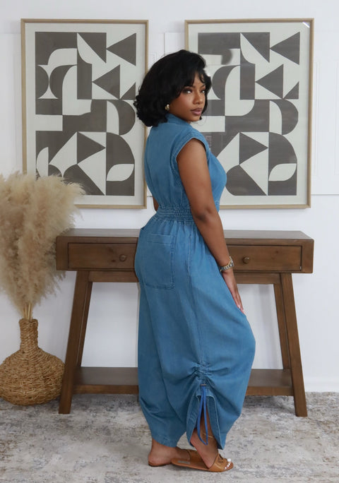 Coastal Drift Denim Jumpsuit - Fitz Clothing