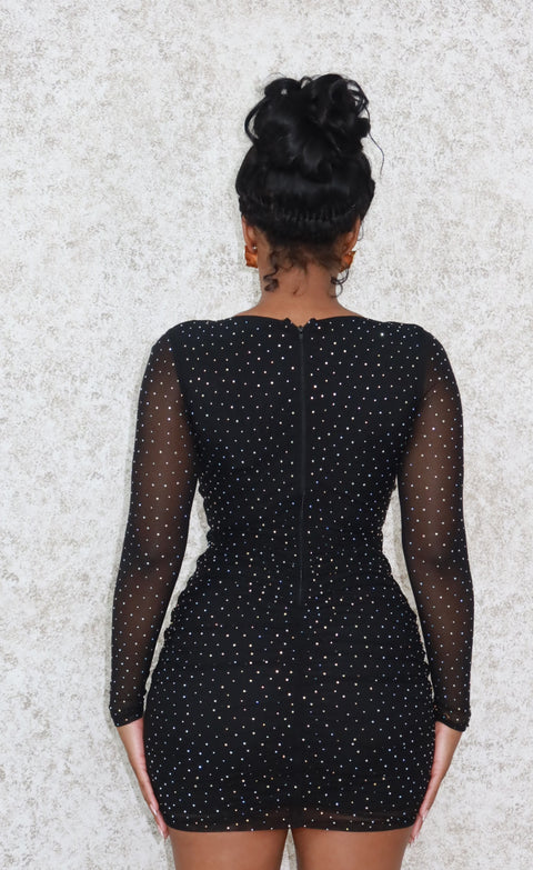 Dalia Rhinestone Mini (Black)