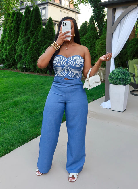 CeCe Spiral Jumpsuit (Denim)