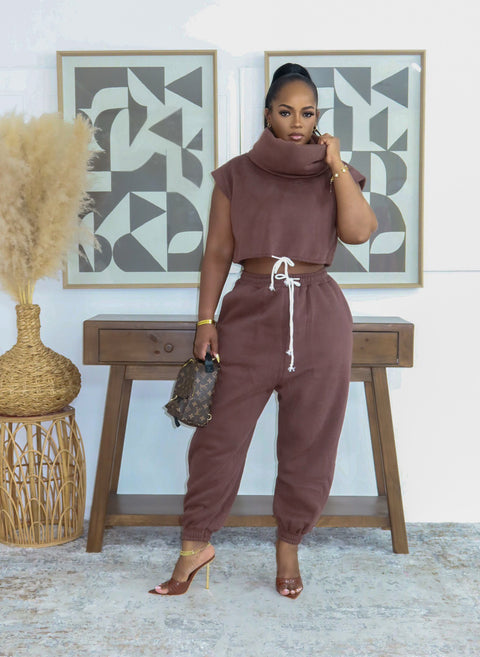 Brown Sugar Cozy Set (Brown) - Fitz Clothing