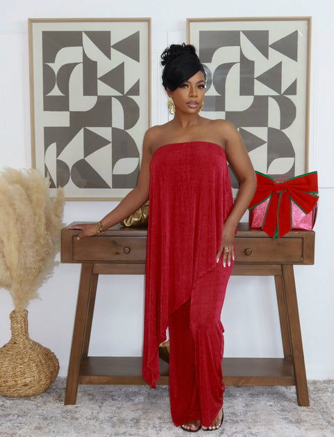 Fall In Love Jumpsuit (Burgundy)