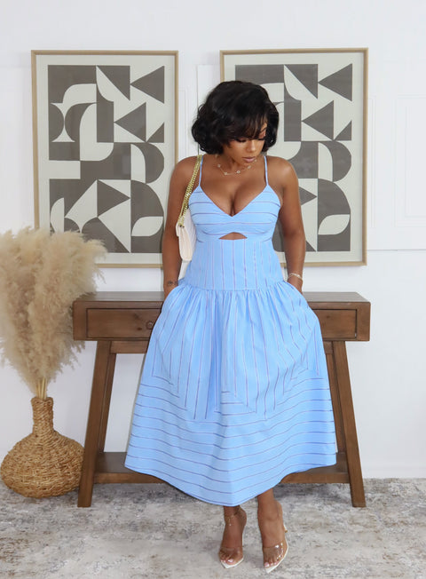 Classy Tina Midi (Blue) - Fitz Clothing