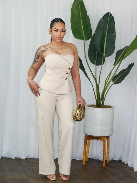 Eve Pants Set(Beige)
