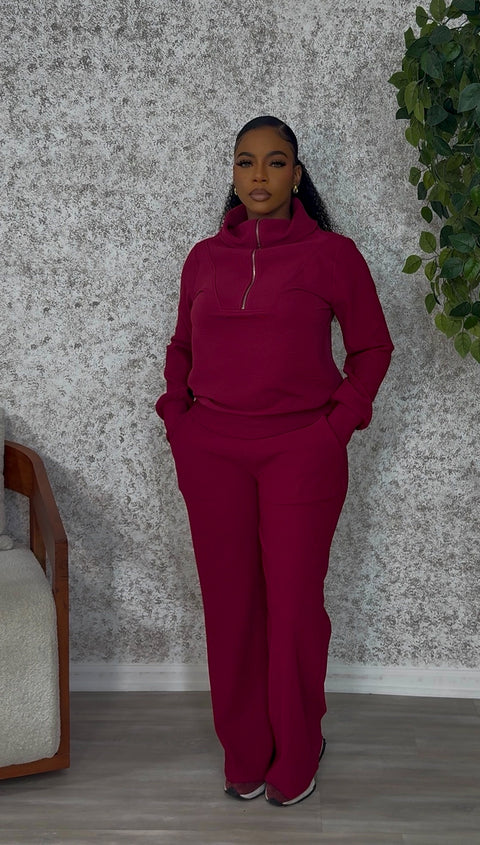 Shamoya High Neck Cozy Set (Cabernet)