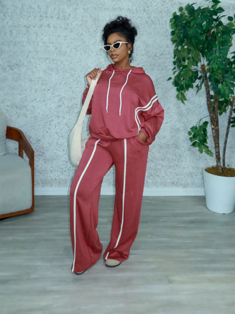 Khalani Jogger Set (Marsala)