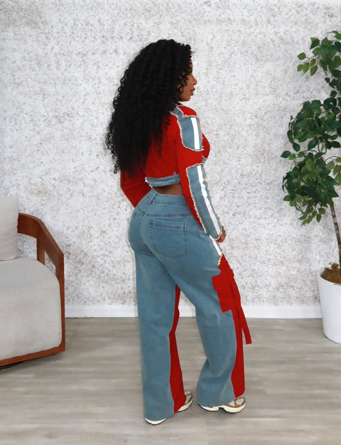 The Diva In You Pants Set (Red)