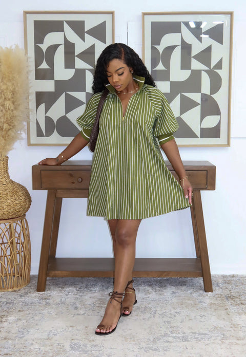 Sonya Mini Dress (Olive)