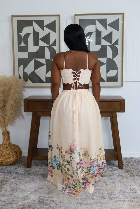 Garden Princess Linen Maxi Dress - Fitz Clothing