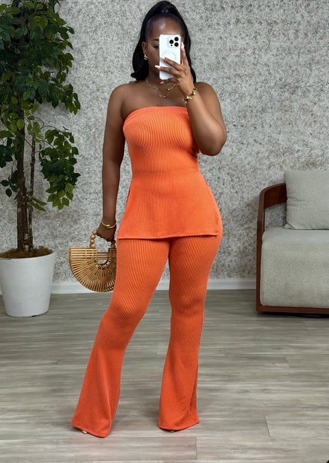 Mia Ripped Set(Orange) - Fitz Clothing