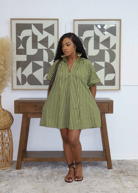 Sonya Mini Dress (Olive)
