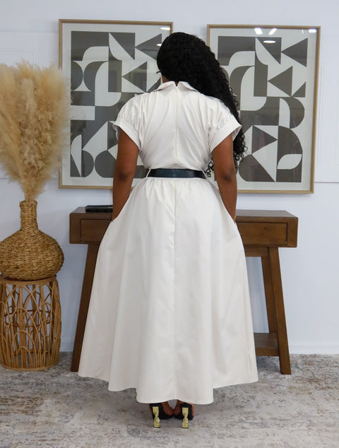 Kemoya Luxe Midi Dress (Apricot)