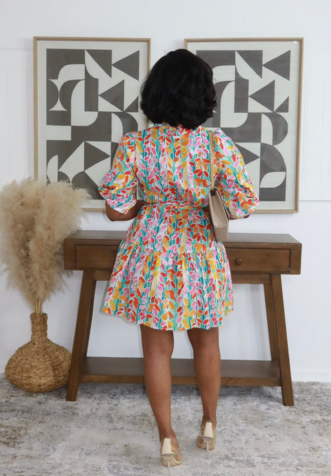 Petal Paradise Ruffle Dress (Jade) - Fitz Clothing
