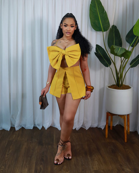 Dia Shorts Set (Mustard) - Fitz Clothing