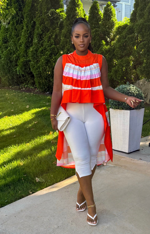 The Prize High Low Top (Orange)