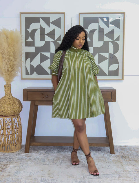 Sonya Mini Dress (Olive)