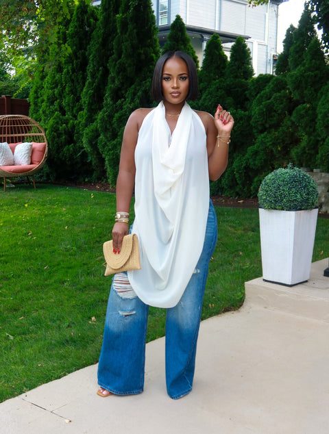 Timeless Charm Maxi Top (Cream)