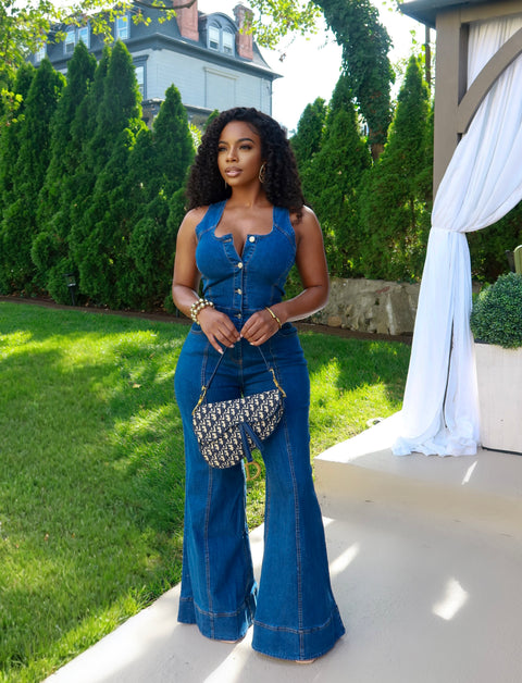 Remi Denim Jumpsuit (Dark Denim)