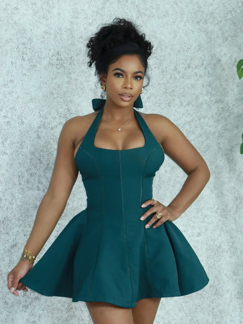Avril Mini Dress( Green) - Fitz Clothing