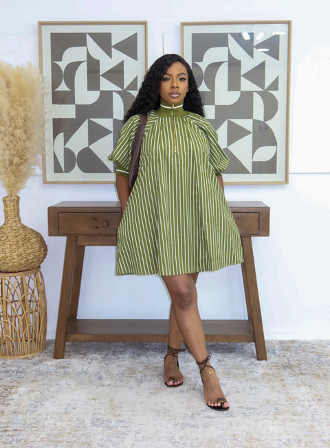 Sonya Mini Dress (Olive)