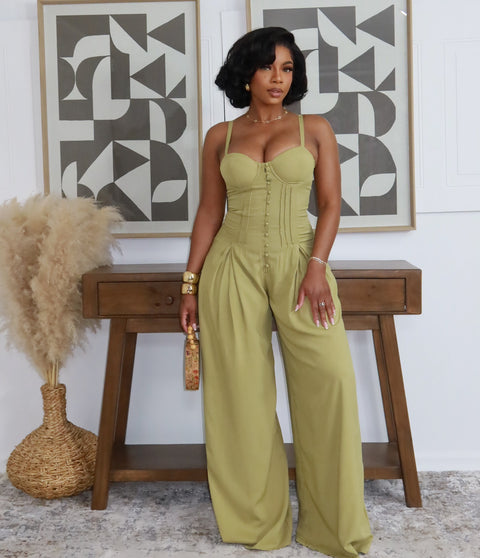 Jada Jumpsuit (Green) - Fitz Clothing