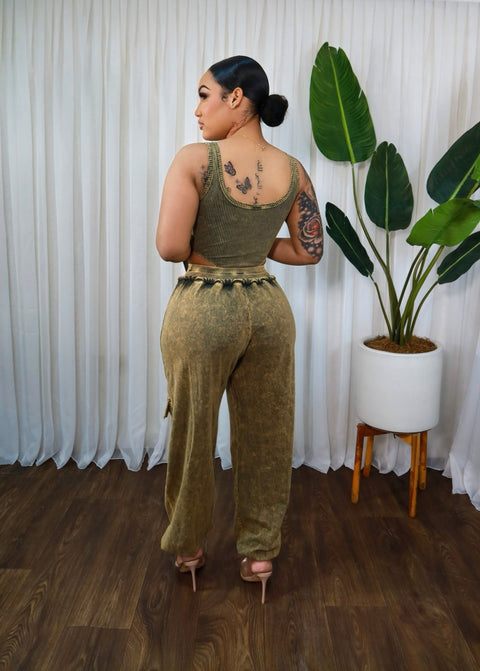 Soli Jogger Set (Olive) - Fitz Clothing