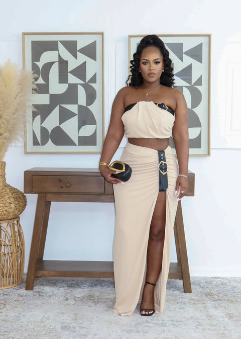 Golden Hour Skirt Set (Natural)