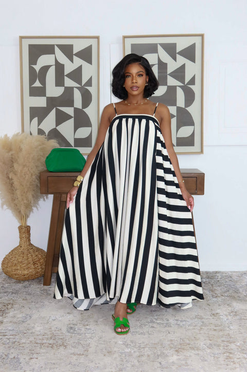 The Aurora Flow Maxi Dress (Black) - Fitz Clothing