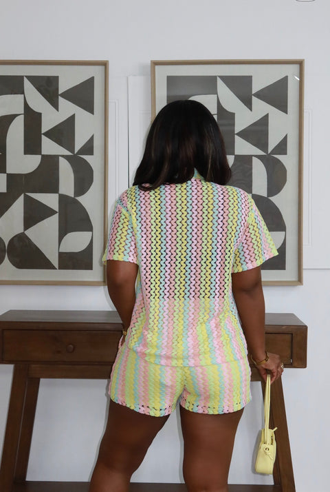 Coastal Energy Shorts Set(Pastel) - Fitz Clothing