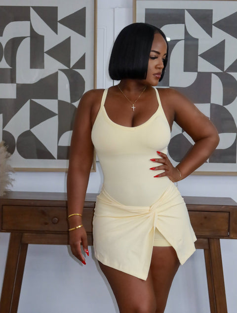 Kamala Tennis Dress (Butter Yellow)