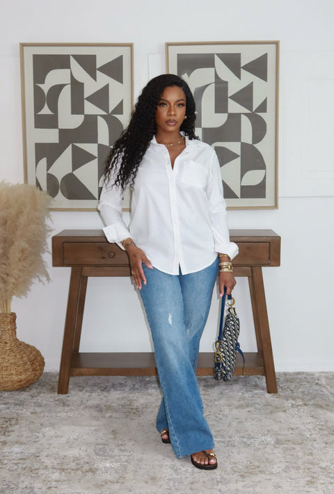 Calz linen Shirt (White) - Fitz Clothing