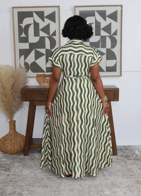 Grace & Glam Maxi Dress (Olive)