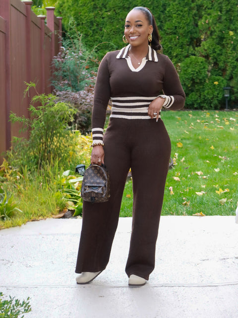 Tallis Sweater Set (Brown)