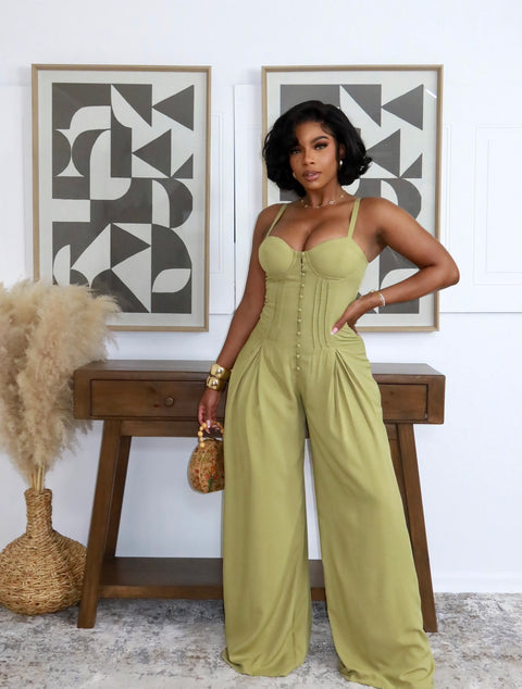 Jada Jumpsuit (Green) - Fitz Clothing